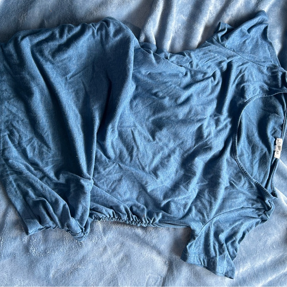 Blue Short Sleeve Top